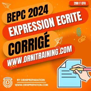 Corrigé d'Expression écrite, BEPC 2024 - Cameroun