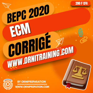 Corrigé d'ECM, BEPC 2020- Cameroun