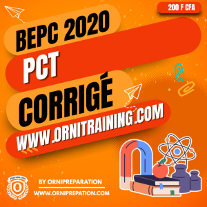 Corrigé de PCT, BEPC 2020 - Cameroun