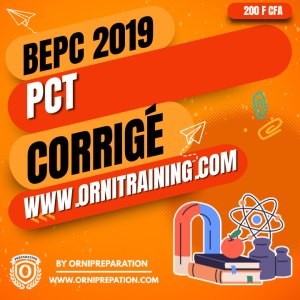 Corrigé de PCT, BEPC 2019 - Cameroun