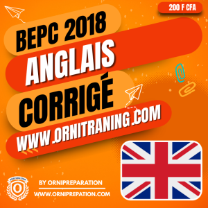 Corrigé d'Anglais, BEPC 2018 - Cameroun