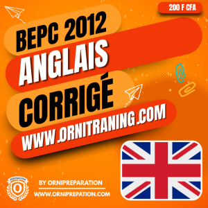 Corrigé d'Anglais, BEPC 2012- Cameroun