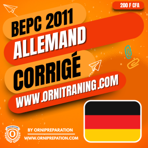 Corrigé d'Allemand, BEPC 2011- Cameroun