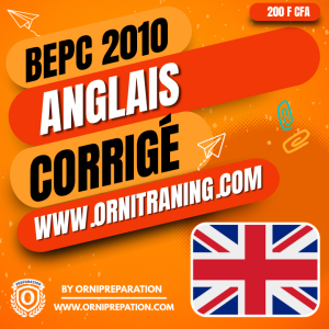 Corrigé d'Anglais, BEPC 2010 - Cameroun