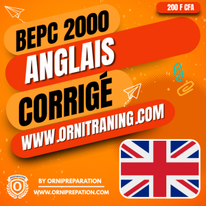Corrigé d'Anglais, BEPC 2000 - Cameroun