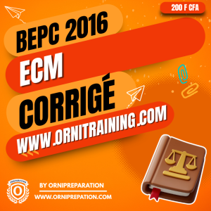 Corrigé d'ECM, BEPC 2016 - Cameroun