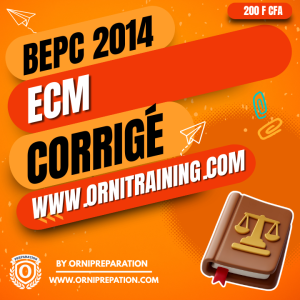 Corrigé d'ECM, BEPC 2014 - Cameroun