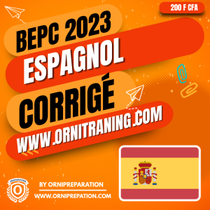Corrigé d'Espagnol, BEPC 2023 - Cameroun