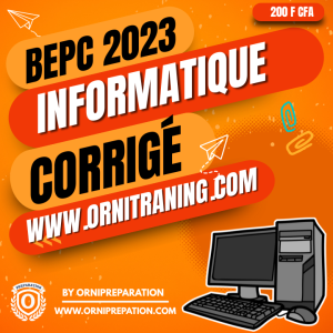 Corrigé d'Informatiques, BEPC 2023- Cameroun