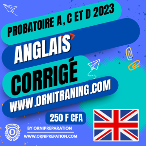 Corrigé d’Anglais, Probatoire A, C et D 2023 – Cameroun