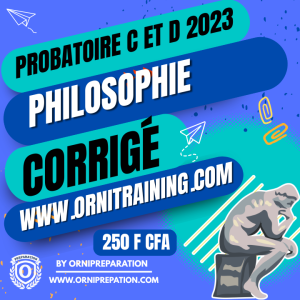 Corrigé de Philosophie, Probatoire C et D 2023 – Cameroun