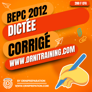 Corrigé de Dictée, BEPC 2012 - Cameroun