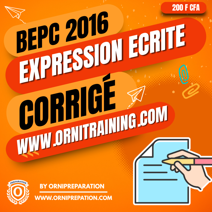 Corrigé d'Expression, BEPC 2024 - Cameroun