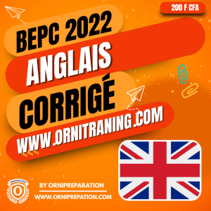 Corrigé d'Anglais, BEPC 2022 - Cameroun