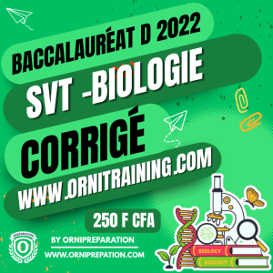 Corrigé de SVT, Baccalauréat D 2022 - Cameroun