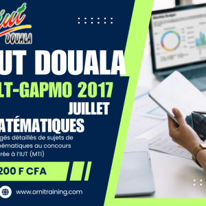 Corrigée de sujet de mathématique juillet 2017 de l'IUT de Douala option GLT-GAPMO